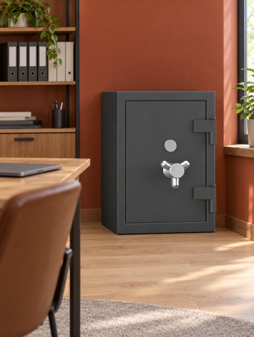 Backup im Tresor: Wertschutztresor im Büro für Datenträger und Dokumente – Datenträger sicher aufbewahren